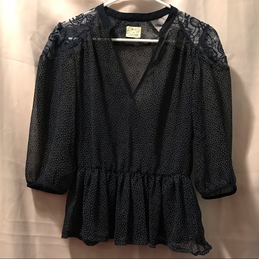 Pins & Needles Dark Blue Blouse